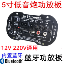 YS中文5寸二用蓝牙功放板 12V车载低音炮主板 220V家用音箱扩音板