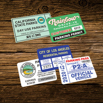 汉魂贴纸加尼福尼亚州美国夏威夷停车场证车贴别克静电贴纸 0575